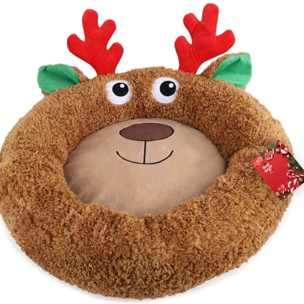 Katzen Schlafplatz|Schlafplatz>Futterfreund AFP Happy Holidays Hundebett Rentier ca. 50cm