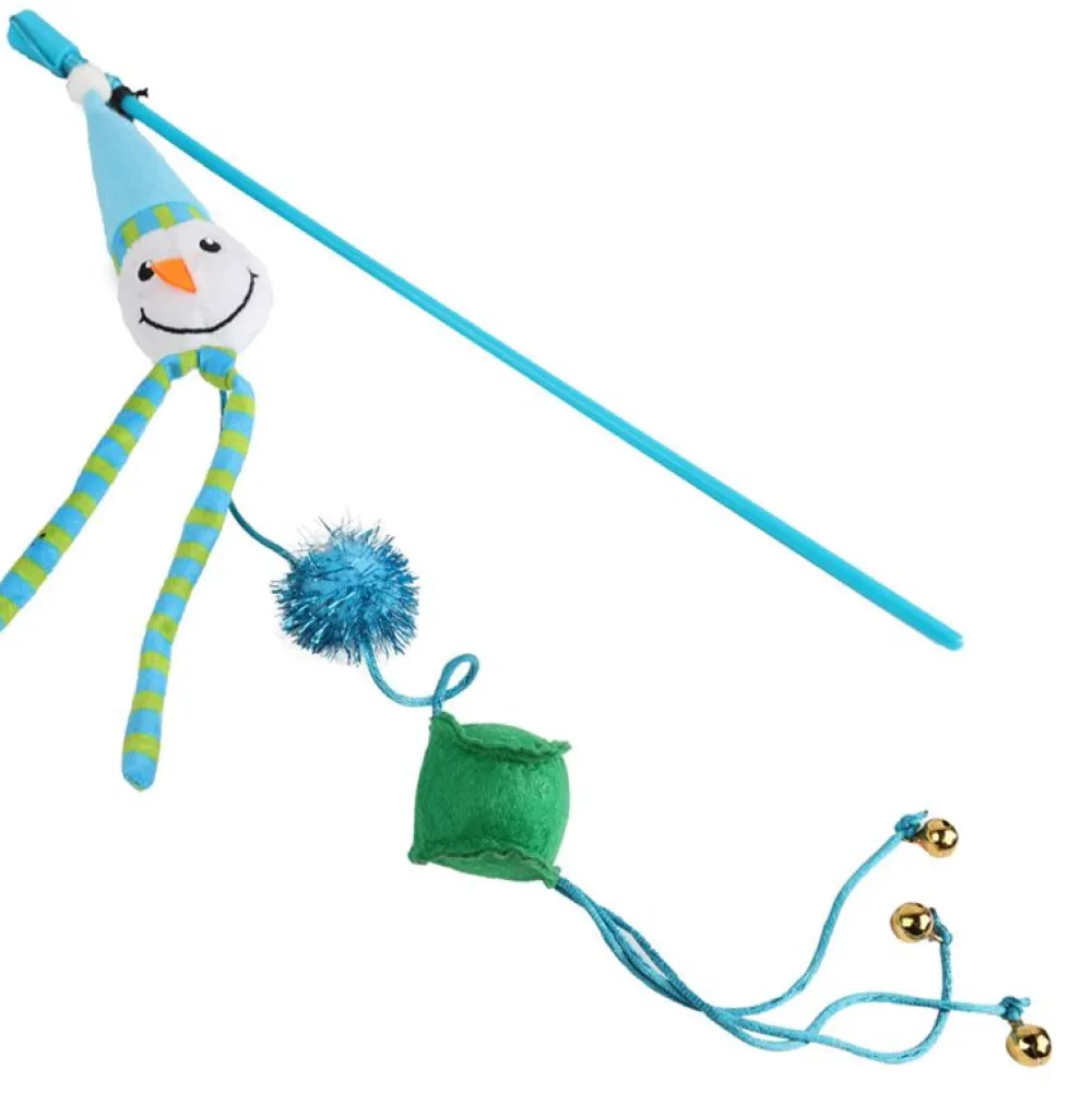 Weihnachten|Katzenspielzeug>Futterfreund AFP Happy Holidays Spielangel Schneemann