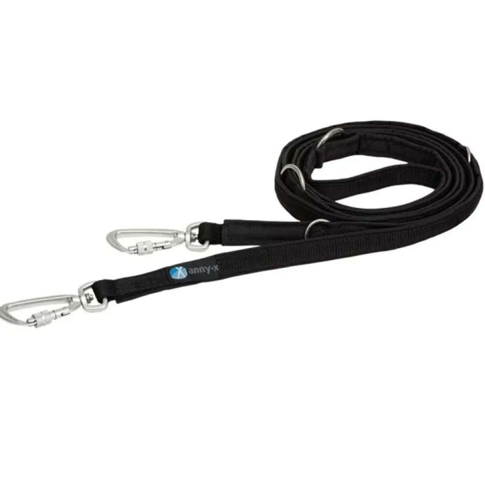 Halsbänder, Leinen & Geschirre>Futterfreund Anny-x Führleine Safety, 2cm/3m, schwarz/schwarz, voll