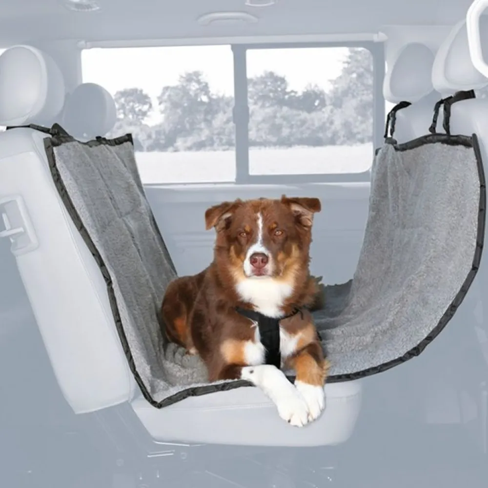 Unterwegs Mit Hund>Futterfreund Auto-Schondecke 1,45×1,60 m, hellgrau/schwarz