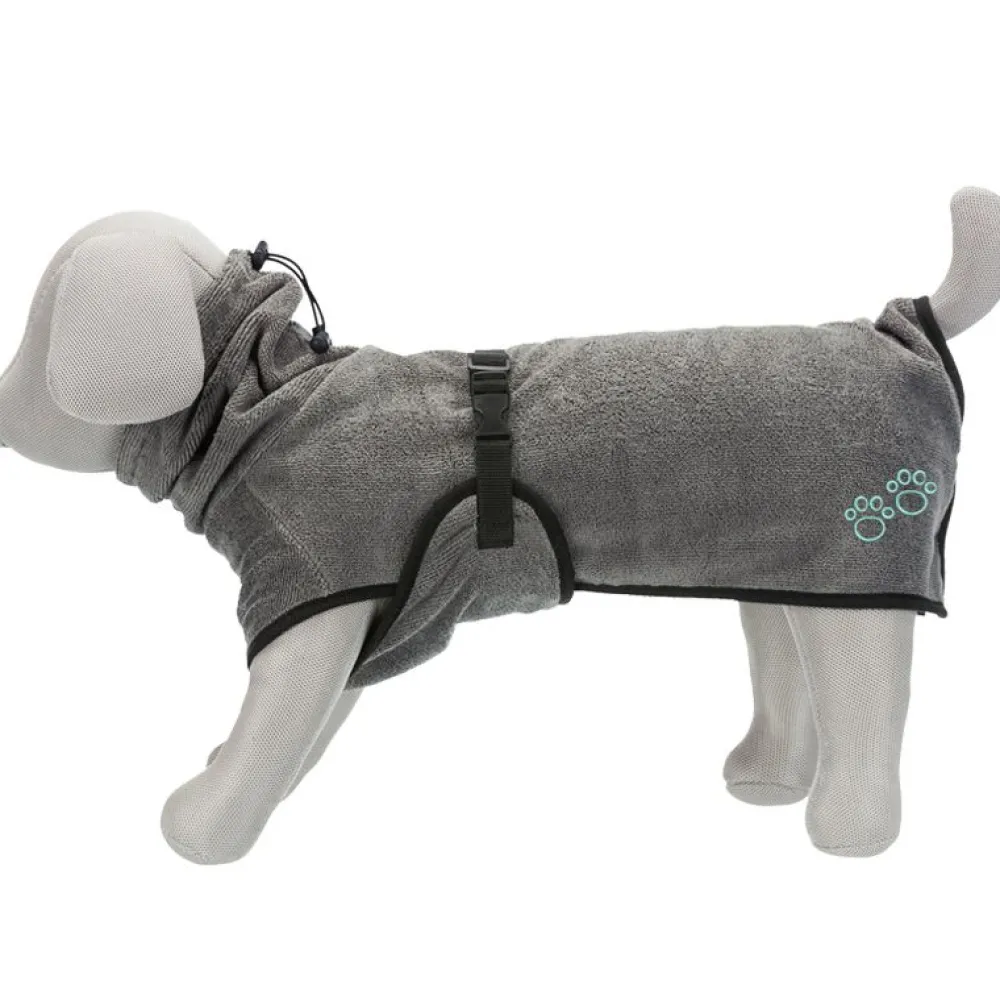 Camping Mit Hund|Unterwegs Mit Hund>Futterfreund Bademantel für Hunde, Frottee, grau