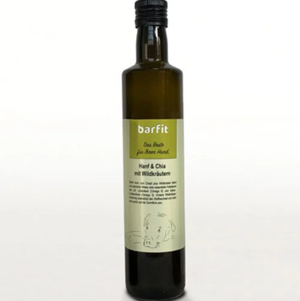 Barfit|Barfit>Futterfreund Barfit Hanf- und Chiaöl mit Wildkräutern 500ml