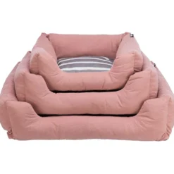 Schlafplatz>Futterfreund Bett Elina, eckig, lachs/grau