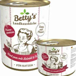 Betty'S Landhausküche>Futterfreund Betty's Landhausküche Dose Rind pur mit Leinöl