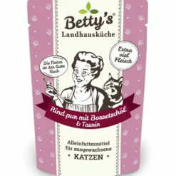 Betty'S Landhausküche>Futterfreund Betty's Landhausküche Pouch Rind pur + Borretschöl 100g