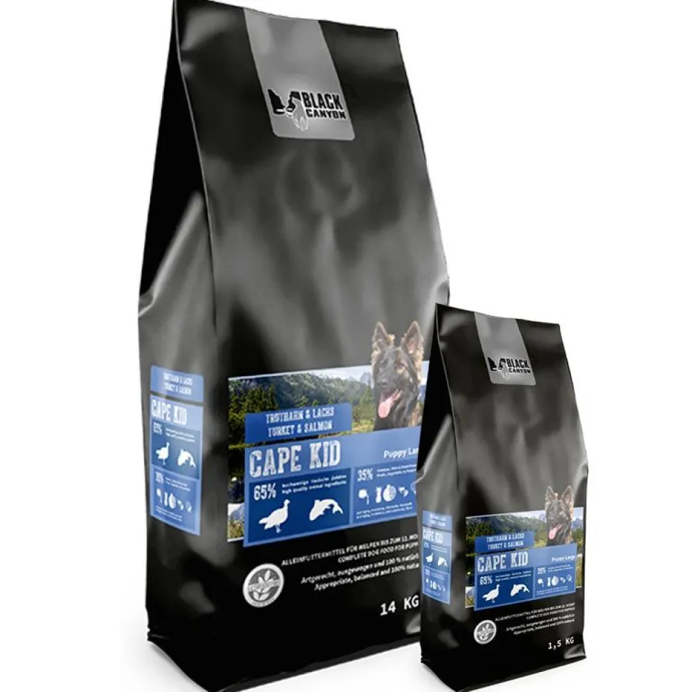 Black Canyon>Futterfreund Black Canyon Cape Kid Puppy Large Truthahn und Lachs