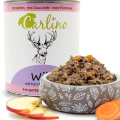 Carlino>Futterfreund Carlino Menü - Wild mit Karotte und Apfel