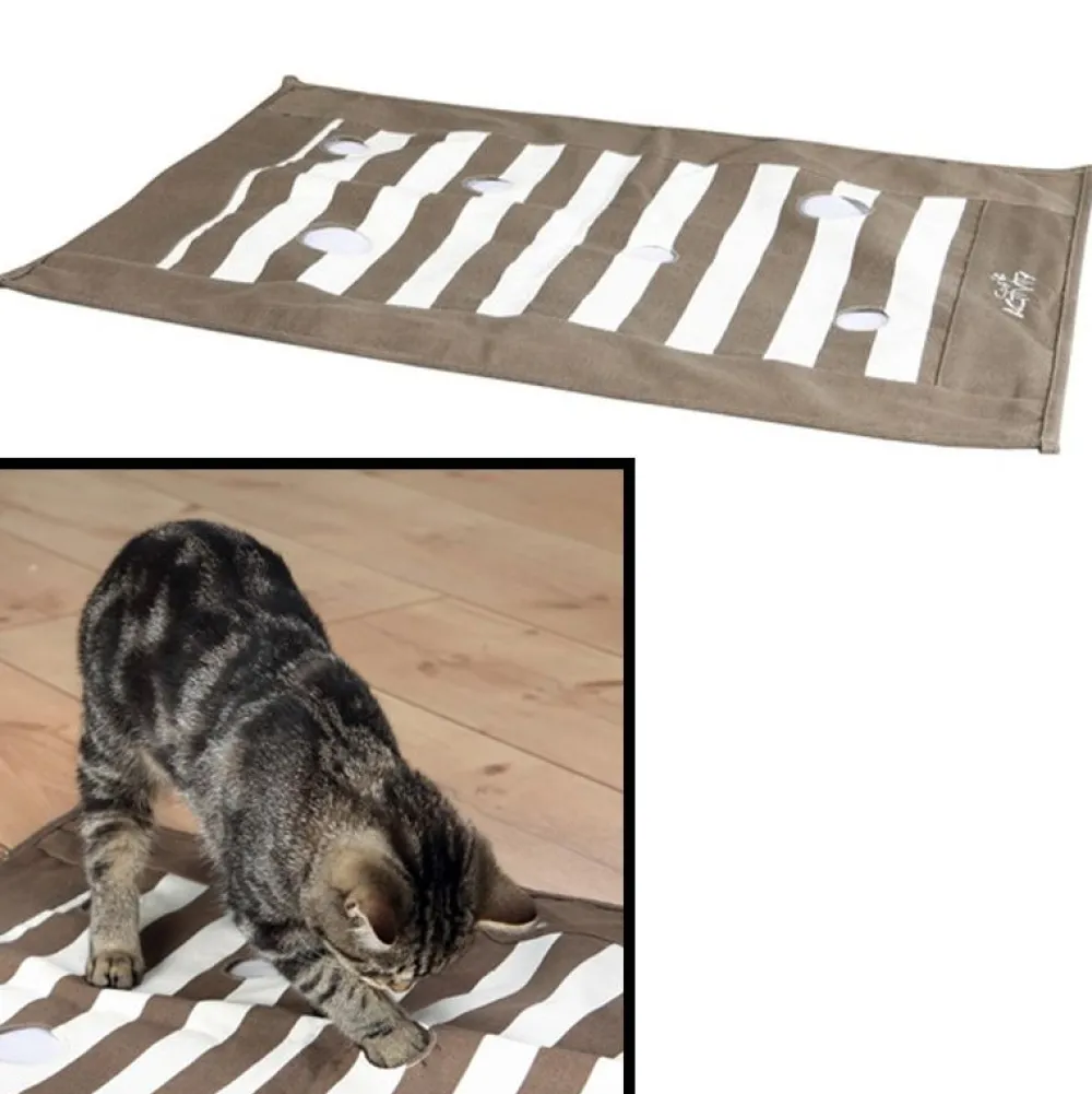 Katzenspielzeug>Futterfreund Cat Activity Pföteldecke, 70 x 50 cm, braun/creme