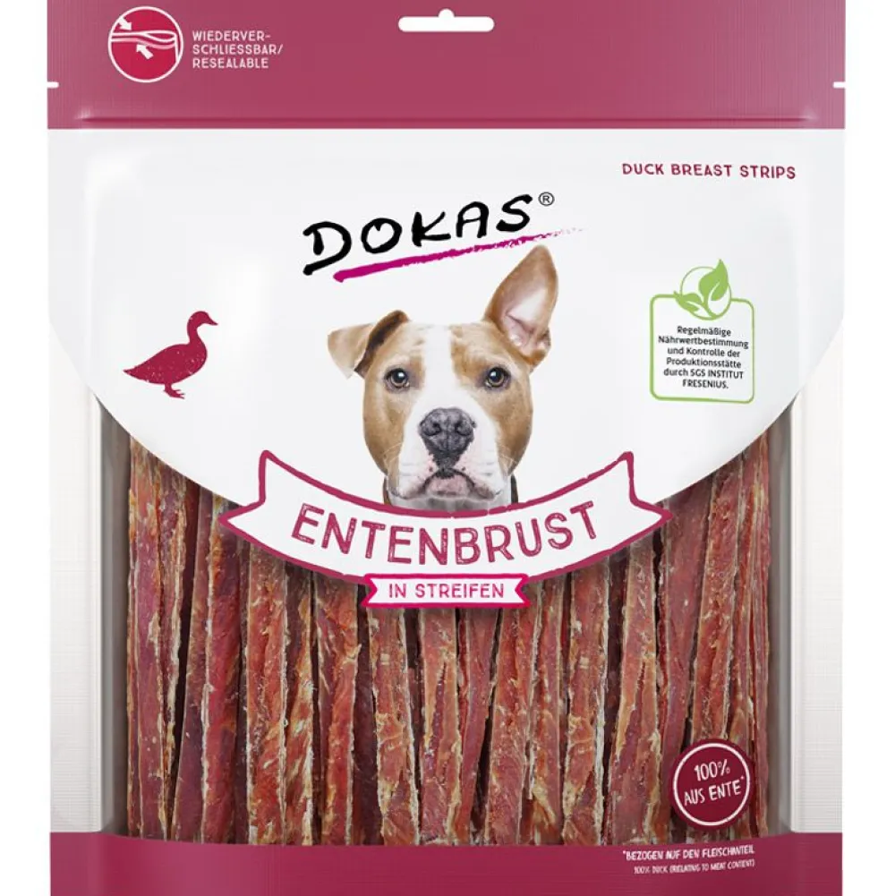 Dokas|Kaustreifen>Futterfreund Dokas Dog Snack Entenbrust in Streifen 500g