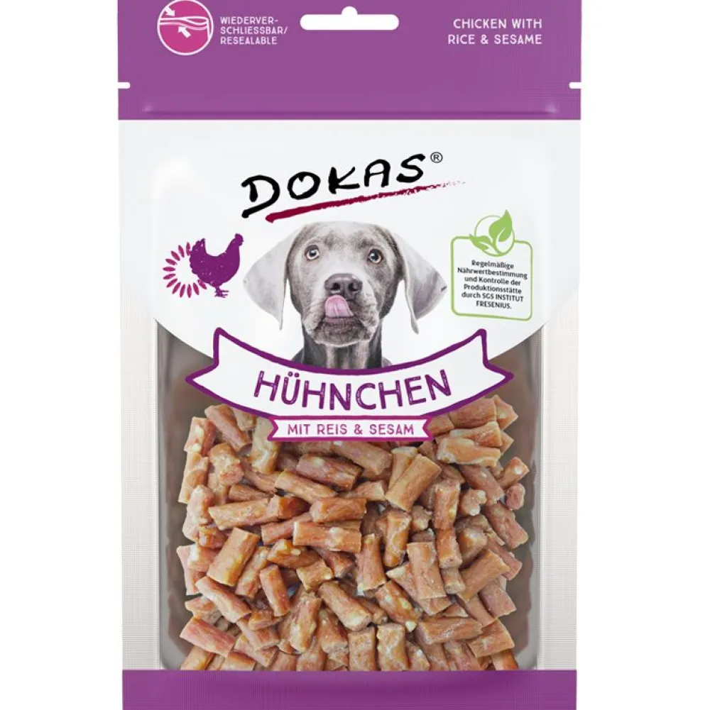 Dokas|Geflügel>Futterfreund Dokas Dog Snack Hühnchen mit Reis und Sesam 70g