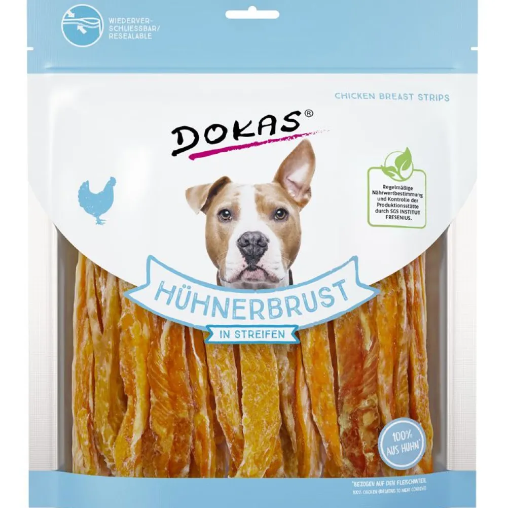 Dokas|Geflügel>Futterfreund Dokas Dog Snack Hühnerbrust in Streifen 500g