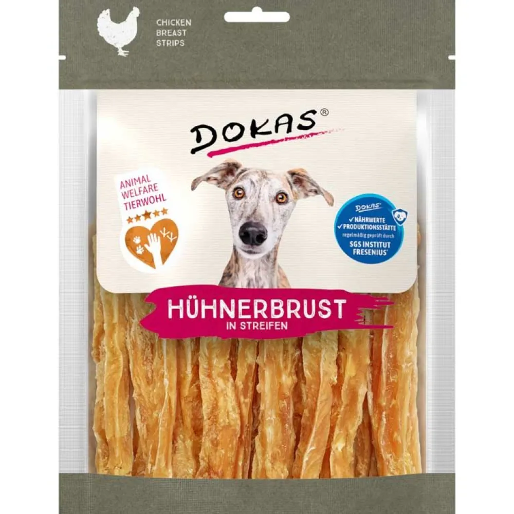 Dokas|Geflügel>Futterfreund Dokas Dog Snack Hühnerbrust in Streifen - Tierwohl 170g