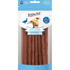 Dokas>Futterfreund Dokas Dog Sticks mit Entenbrust, -herz und -leber 60g