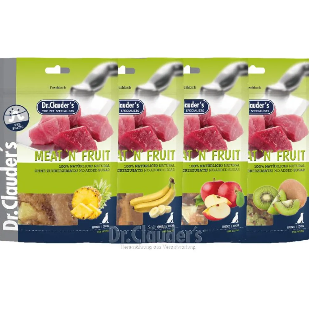 Dr. Clauders>Futterfreund Dr. Clauders Meat n Fruit Snacks 80g