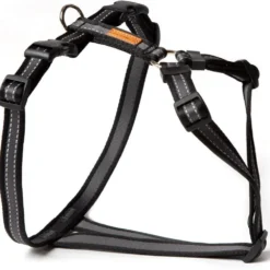 Halsbänder, Leinen & Geschirre>Futterfreund Feltmann Kreuzgeschirr MOPS Soft Grip schwarz/silber
