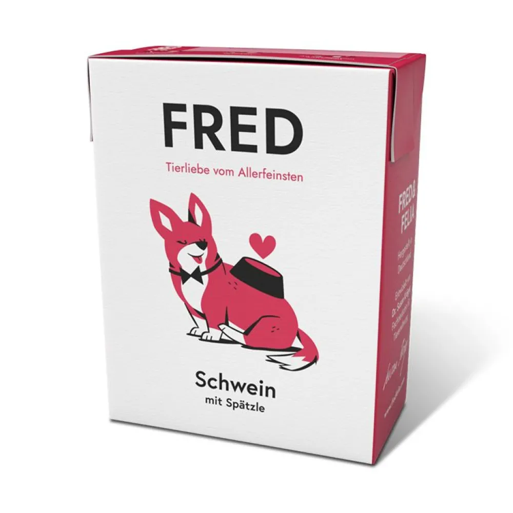 Fred & Felia>Futterfreund FRED Schwein mit Spätzle