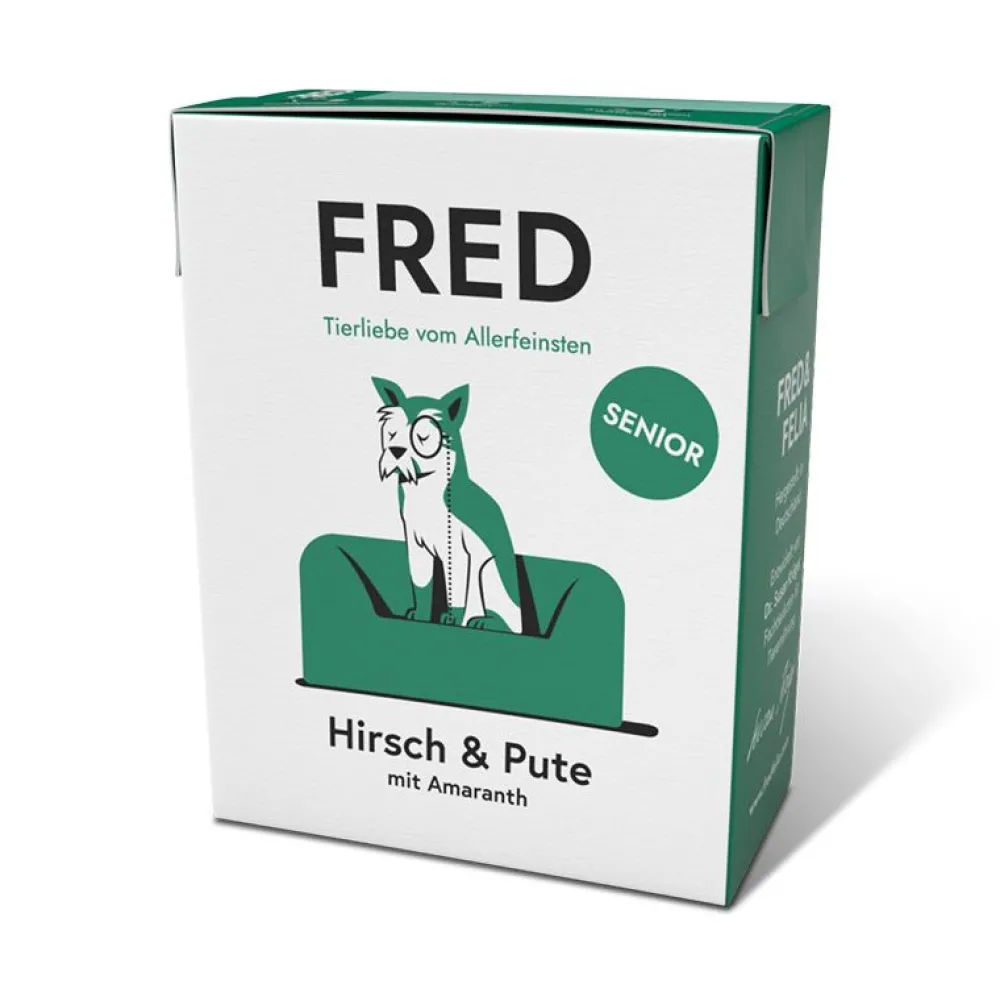 Fred & Felia>Futterfreund FRED SENIOR Hirsch + Pute mit Amaranth 390g