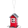 Wildvogelfutter>Futterfreund Futterhaus, 1.000 ml, 20 cm, rot/silber