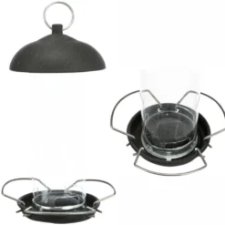 Wildvogelfutter>Futterfreund Futterspender, 560 ml/10 cm, schwarz