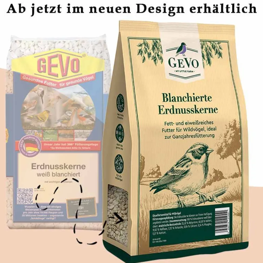 Wildvogelfutter>Futterfreund GEVO Erdnusskerne, weiß blanchiert 1 kg