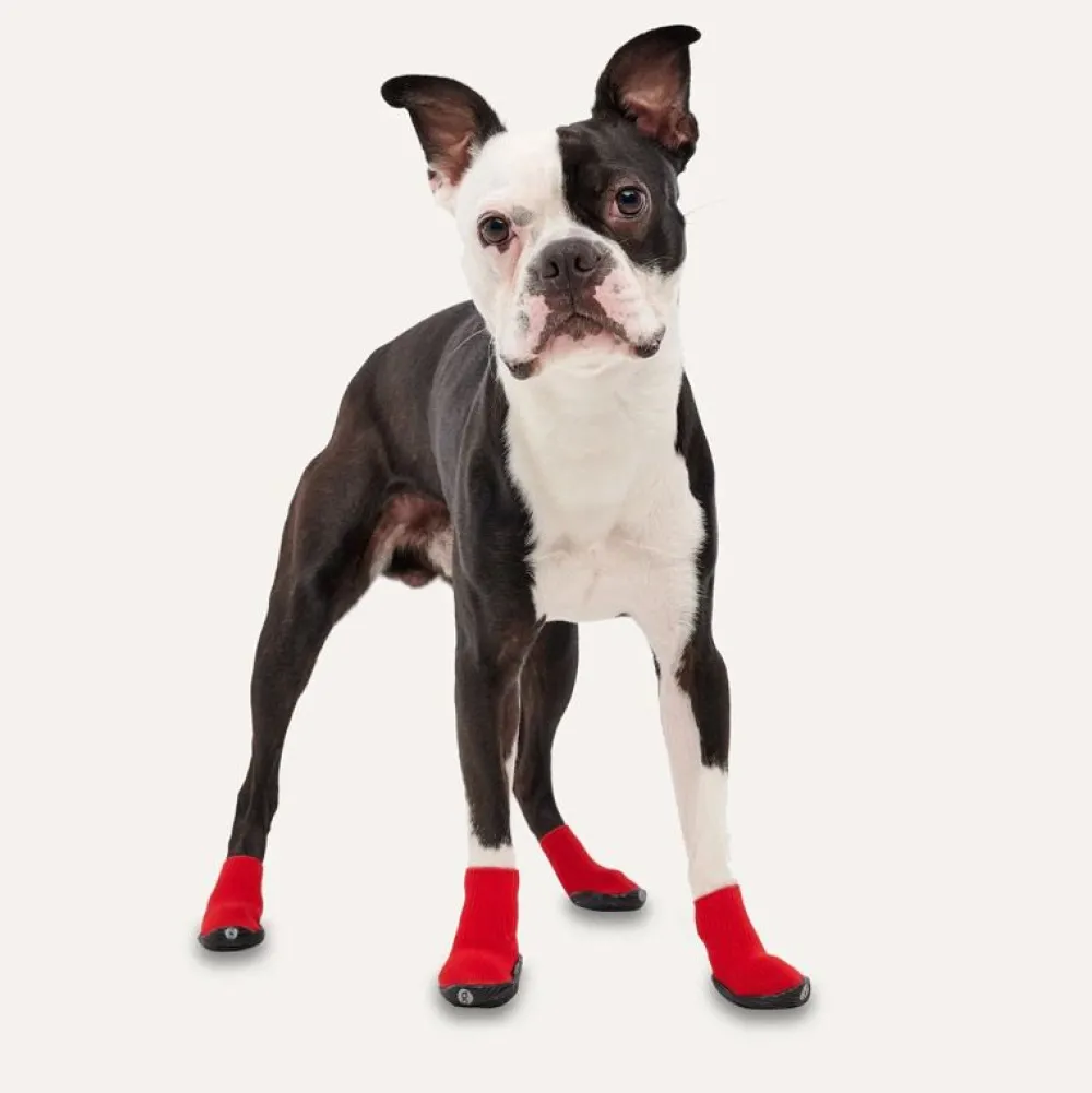 Pfotenpflege|Wundversorgung>Futterfreund Goo-eez Dog Boots Utras, 2 Stück, rot/schwarz
