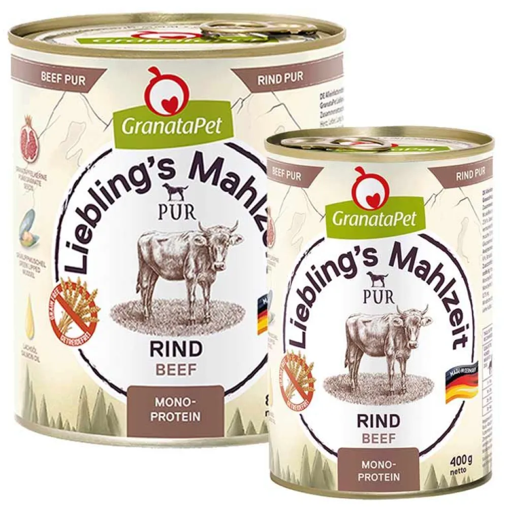 Granatapet>Futterfreund Granatapet Lieblingsmahlzeit Rind PUR