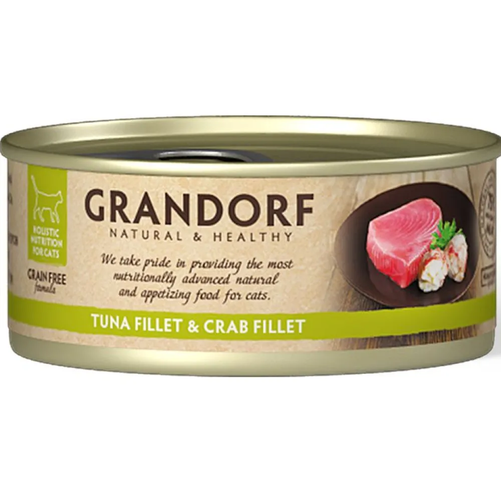 Grandorf>Futterfreund Grandorf Katze Dose Thunfischfilet + Krabbenfilet 70g