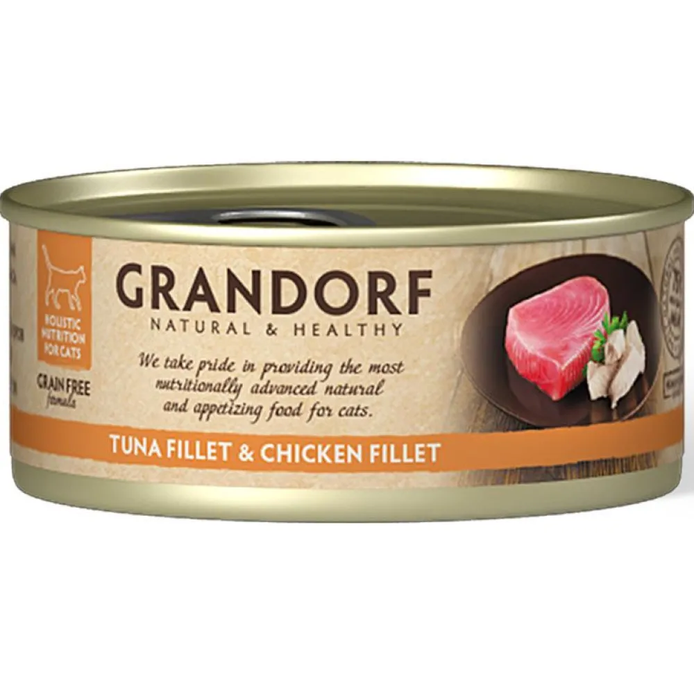 Grandorf>Futterfreund Grandorf Katze Dose Thunfischfilet + Hühnchenbrust 70g