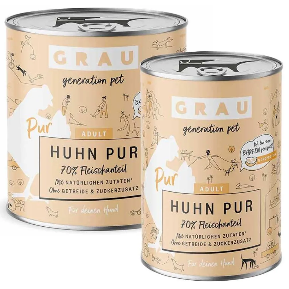 Grau>Futterfreund Grau Hund Adult Huhn Pur