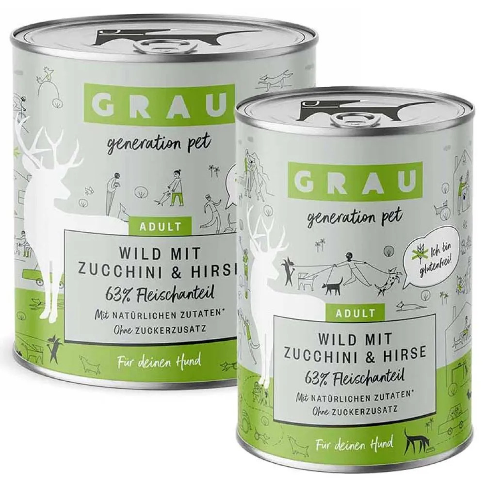 Grau>Futterfreund Grau Hund Adult Wild mit Zucchini und Hirse