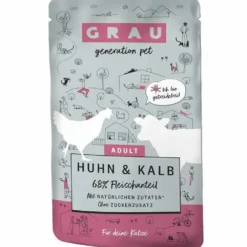Grau>Futterfreund Grau Katze Adult Pouch Huhn und Kalb 125g