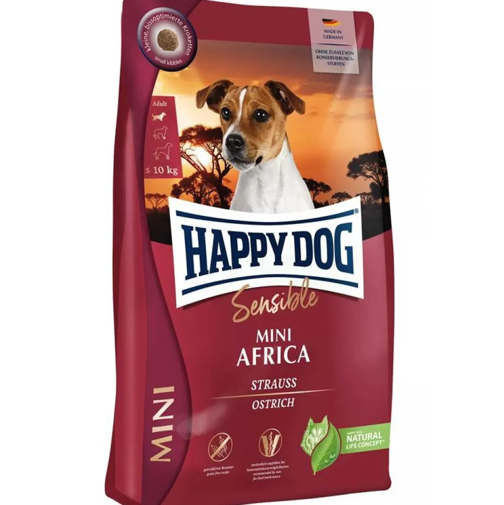 Happy Dog>Futterfreund Happy Dog Supreme Mini Africa Strauss & Kartoffel