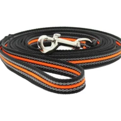 Halsbänder, Leinen & Geschirre>Futterfreund Heim Leine Super-Grip m Schlaufe, 17mm/ca.3m, schwarz/orange