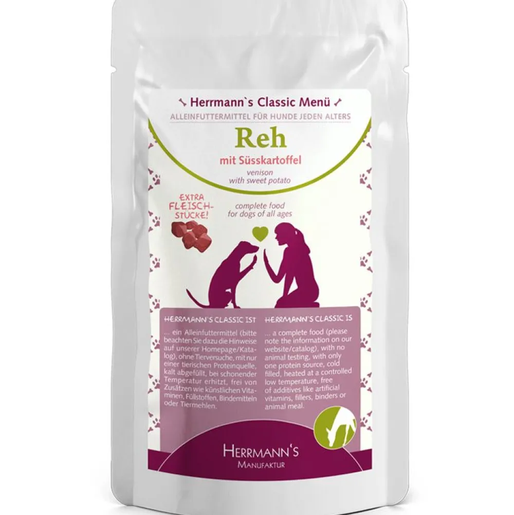 Herrmanns Manufaktur>Futterfreund Herrmanns Standbeutel Reh mit Süßkartoffeln 130g