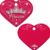 Adressanhänger|Adressanhänger Gravur>Futterfreund Herzchen Groß Pink Princess