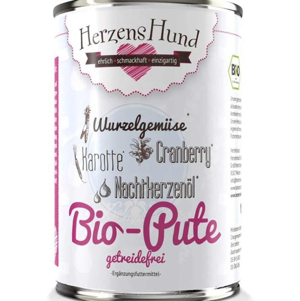 Herzens Hund>Futterfreund HerzensHund Bio-Pute mit Bio-Karotte -getreidefrei-