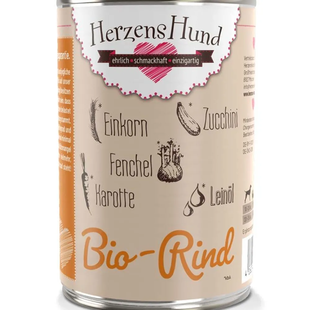Herzens Hund>Futterfreund HerzensHund Bio-Rind mit Bio-Gemüse