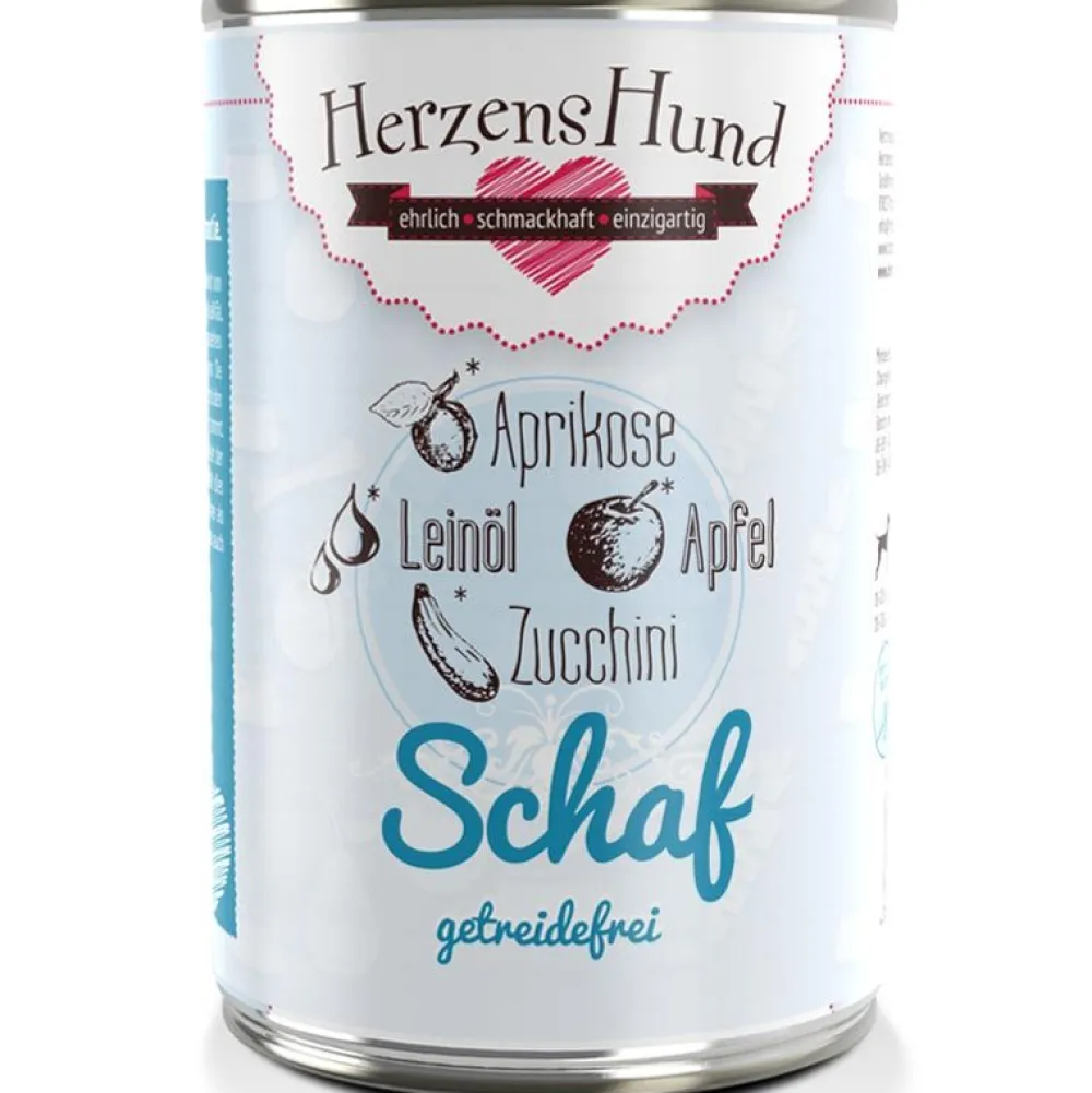 Herzens Hund>Futterfreund HerzensHund Schaf mit Apfel -getreidefrei-