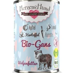 Herzens Hund>Futterfreund HerzensHund Welpe Bio-Gans mit Bio-Apfel