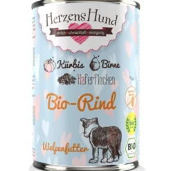 Herzens Hund>Futterfreund HerzensHund Welpe Bio-Rind mit Bio-Kürbis