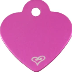 Adressanhänger|Adressanhänger Gravur>Futterfreund Herz Klein Pink mit Motiv Herz