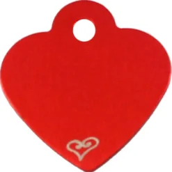 Adressanhänger|Adressanhänger Gravur>Futterfreund Herz Klein Rot mit Motiv Herz