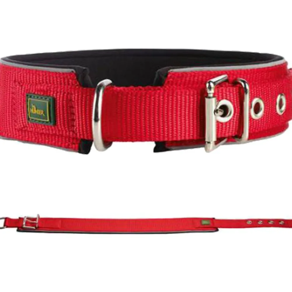 Halsbänder, Leinen & Geschirre>Futterfreund Hunter Halsband Neopren Reflect, rot/schwarz