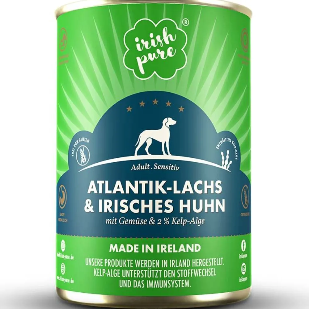 Irish Pure>Futterfreund Irish Pure Dose Atlantik-Lachs + Irisches Huhn Adult 390g