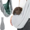 Unterwegs Mit Hund|Trage- Und Gehhilfen>Futterfreund Junior Fronttasche Soft, 22 x 20 x 60 cm, hellgrau/mint
