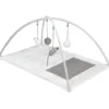 Kratzbretter|Katzenspielzeug>Futterfreund Junior Kratzmatte mit Spielbogen, 60x33x42cm, grau/lichtgrau