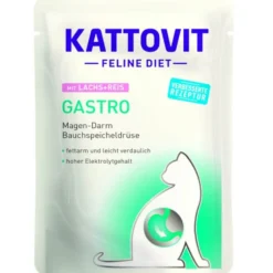 Kattovit>Futterfreund Kattovit Pouch Gastro mit Lachs und Reis 85g