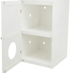 Katzentoiletten|Kratzbäume Und -Möbel>Futterfreund Katzenhaus mit 2 Etagen, 53 x 90 x 58 cm, weiß