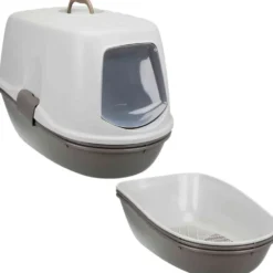 Katzentoiletten>Futterfreund Katzentoilette Berto Top, 39x42x59 cm taupe/helltaupe