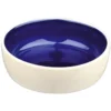 Katzennäpfe>Futterfreund Keramiknapf, Katze, 0,3 l / 12 cm, creme/blau